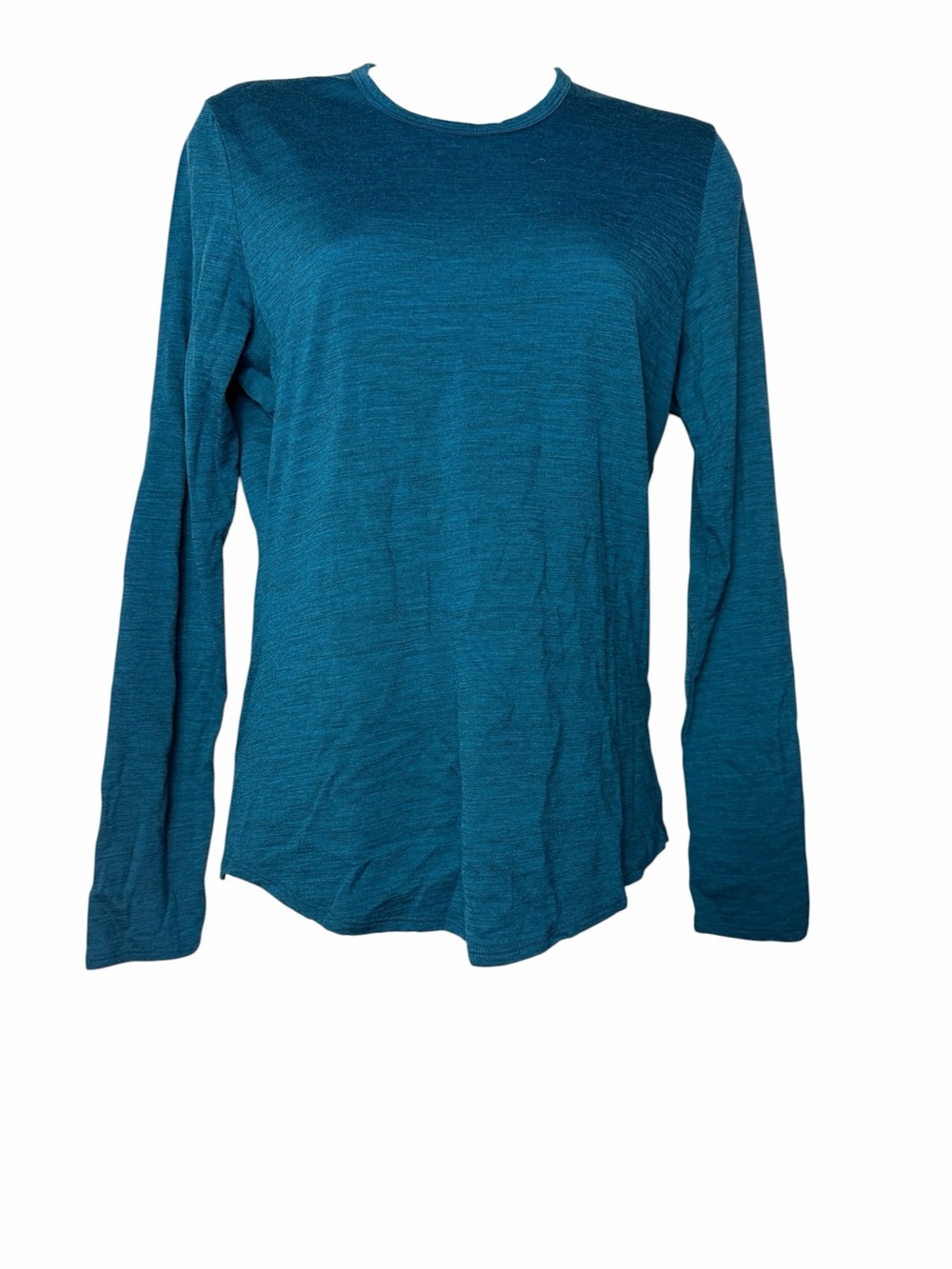 Segments Top Womens Small Teal Green 100% Merino Wool Long Sleeve Base Layer